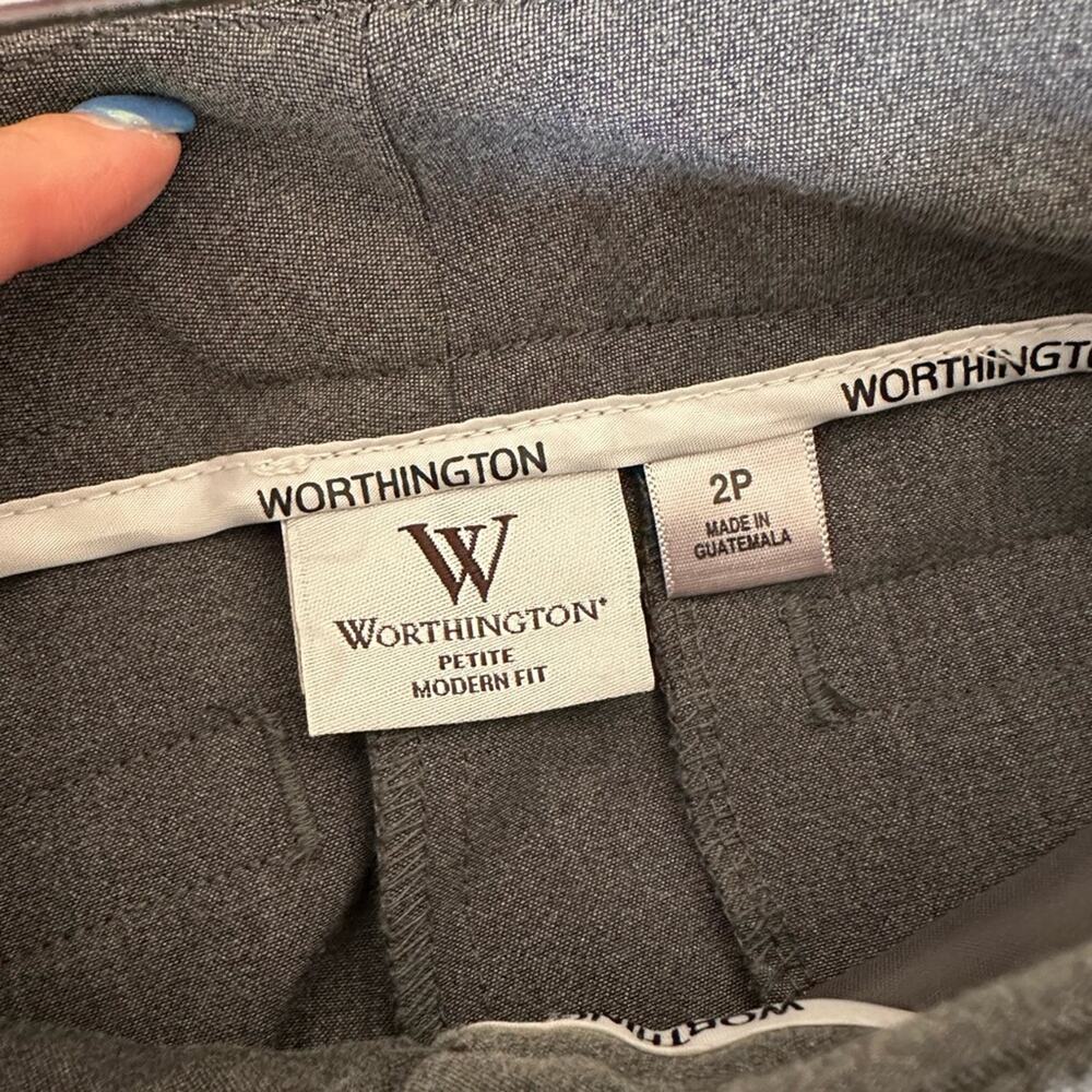 WORTHINGTON PETITES Womens Modern Fit Women’s Straight Leg Trouser Pants Size 2P - Picture 4 of 4